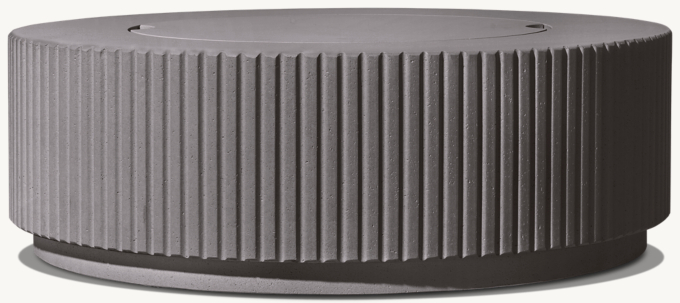 Reeded Plinth Round Fire Table Top