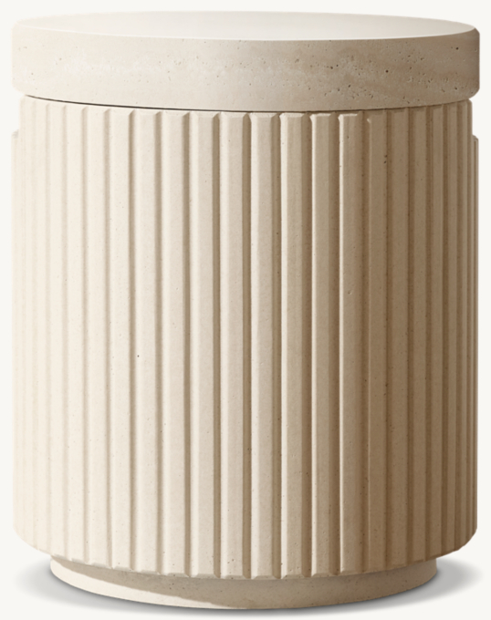 Reeded Plinth Fire Table Propane Tank Cover