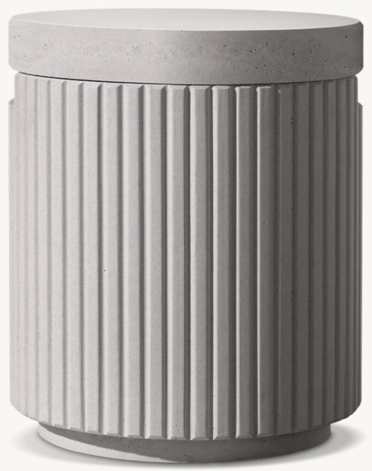 Reeded Plinth Fire Table Propane Tank Cover