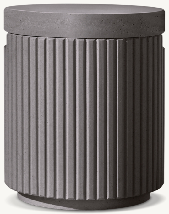 Reeded Plinth Fire Table Propane Tank Cover