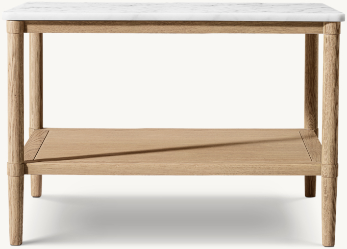 François Marble Rectangular Side Table