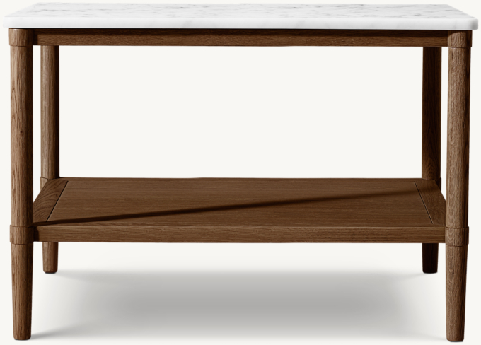 François Marble Rectangular Side Table