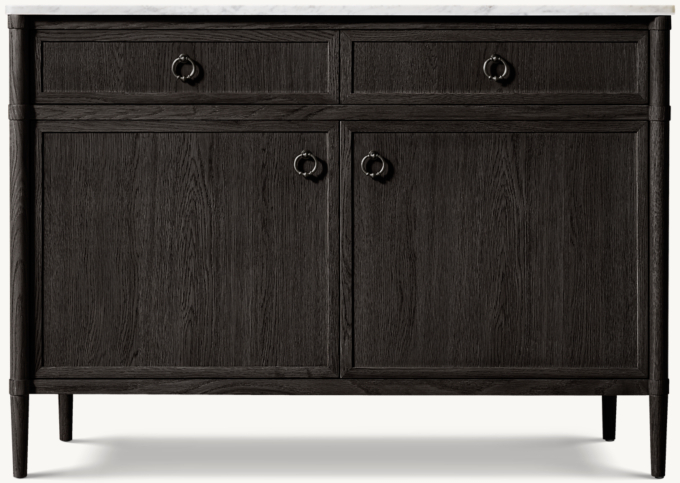 François Marble Double-Door Sideboard with Drawers