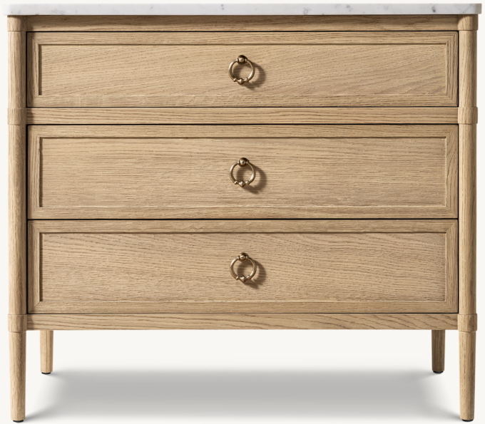 François Marble Closed Nightstand