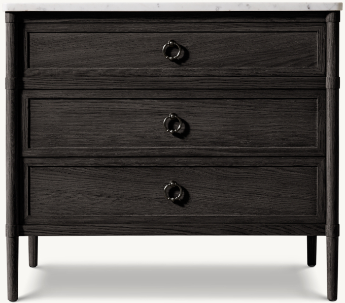 François Marble Closed Nightstand