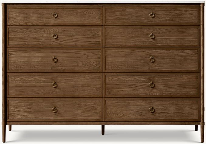 Shown in Brown Oak/Italian Carrara Marble.