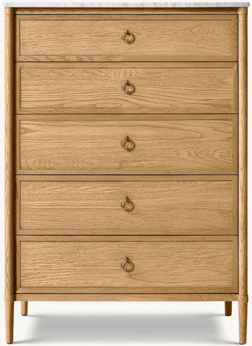 Shown in Light Oak/Italian Carrara Marble.