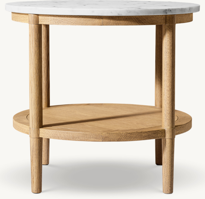 François Marble Round Side Table