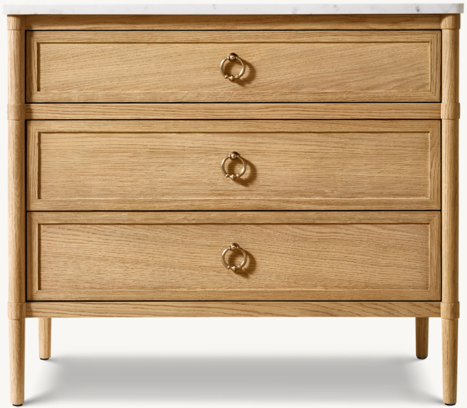 François Marble Closed Nightstand
