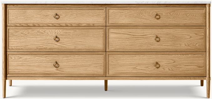 Shown in Light Oak/Italian Carrara Marble.