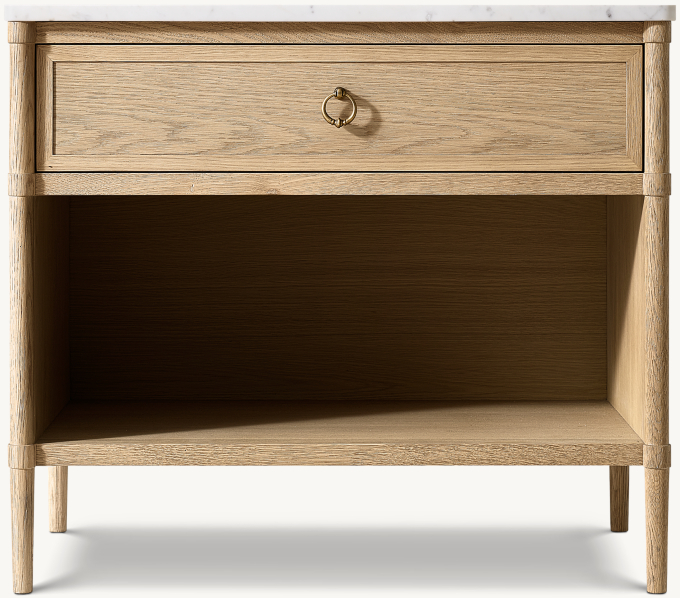 François Marble Open Nightstand