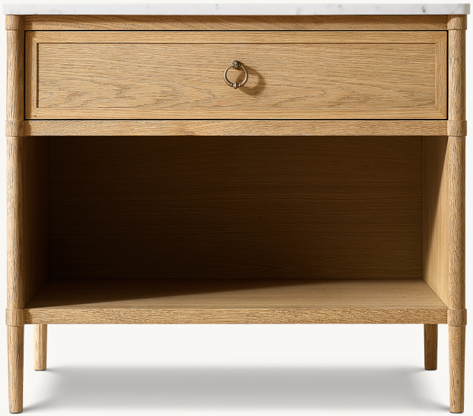 François Marble Open Nightstand