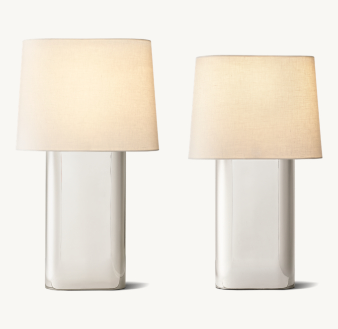 76cm and 61cm lamps shown (left to right) in Polished Nickel.