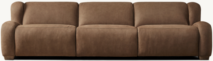 Marcé Recliner Modular Leather 3-Piece Sofa