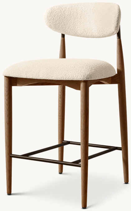 Arno Armless Fabric Bar & Counter Stool | RH