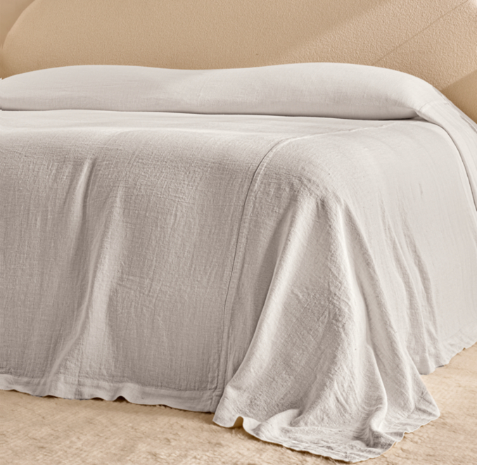 Washed Linen Bed Cover