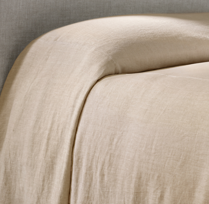 Washed Linen Bed Cover