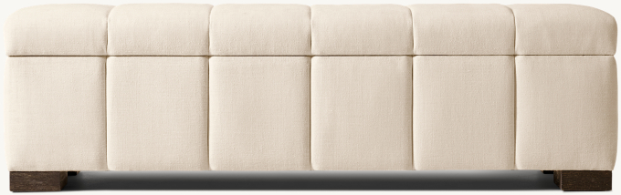 Modena Fabric Channel End-of-Bed Storage Bench