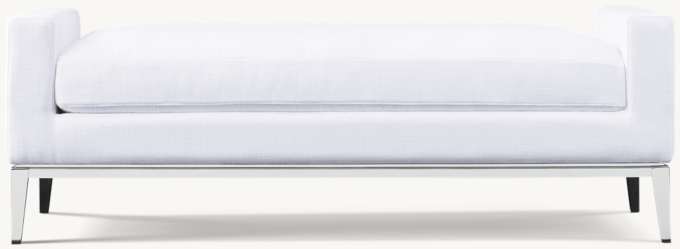 Italia Fabric End-of-Bed Bench - Metal Base