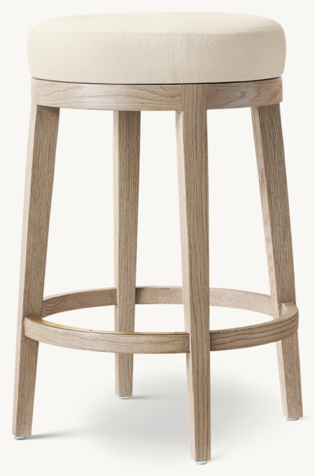 Morgan Backless Swivel Fabric Bar & Counter Stool