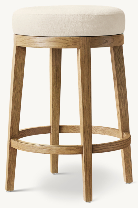 Morgan Backless Swivel Fabric Bar & Counter Stool