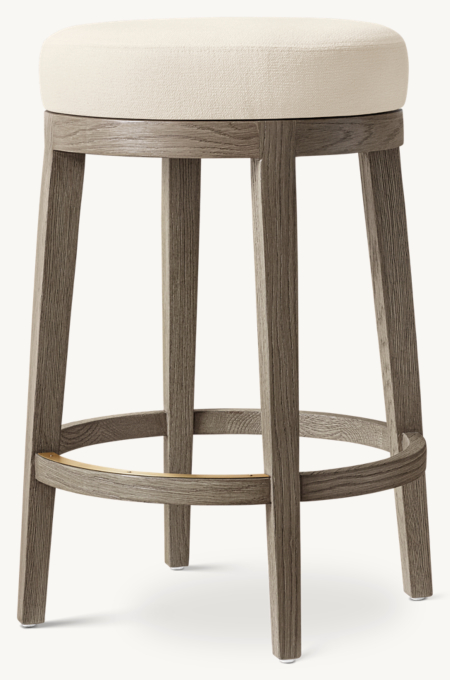 Morgan Backless Swivel Fabric Bar & Counter Stool