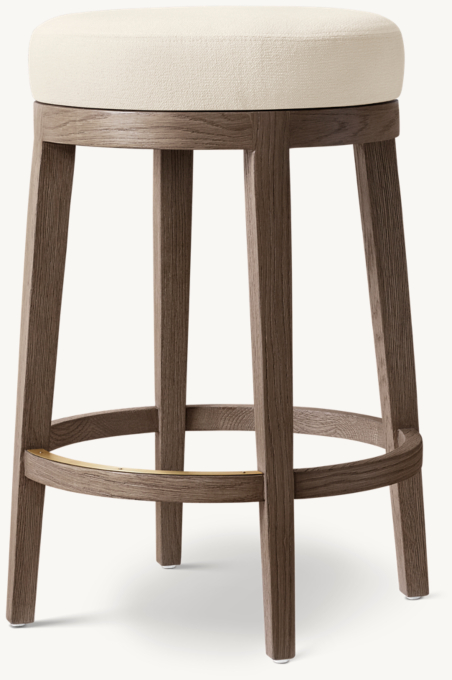 Morgan Backless Swivel Fabric Bar & Counter Stool