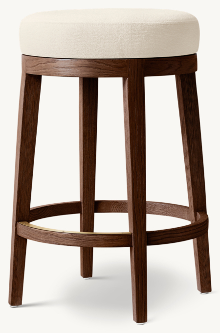 Morgan Backless Swivel Fabric Bar & Counter Stool
