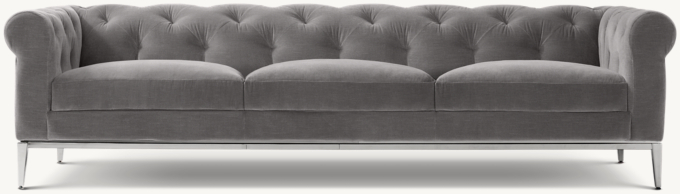 Italia Chesterfield 3-Cushion Sofa - Metal Base