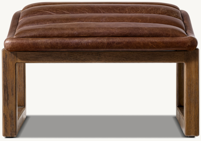 Lukas Leather Ottoman