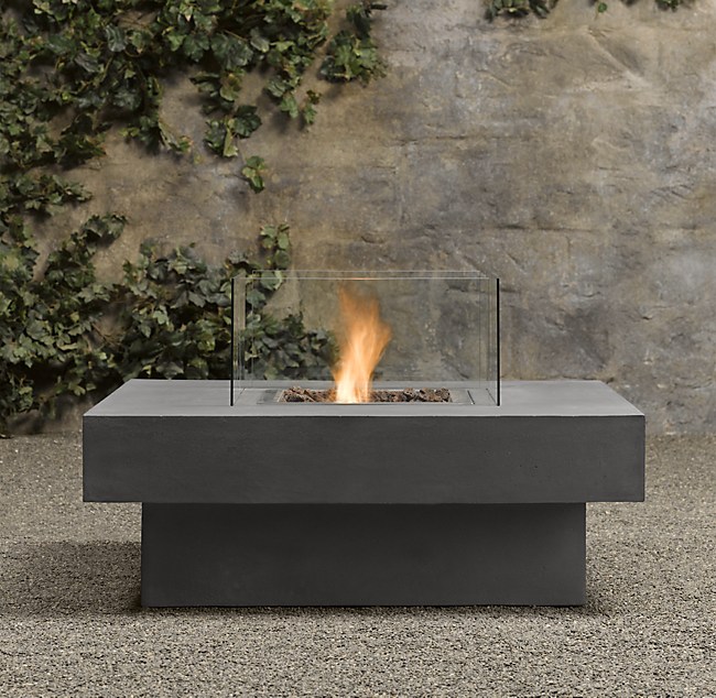 Laa Concrete Propane Fire Table Square, Cement Propane Fire Pit