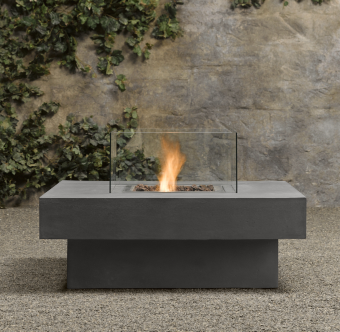 Laguna Concrete Ventless Square Fire Table