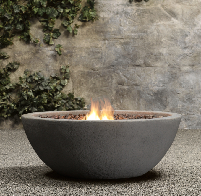 Lava Rock Propane Fire Bowl