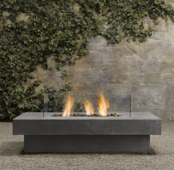 Laguna Concrete Ventless Fire Table - Rectangle