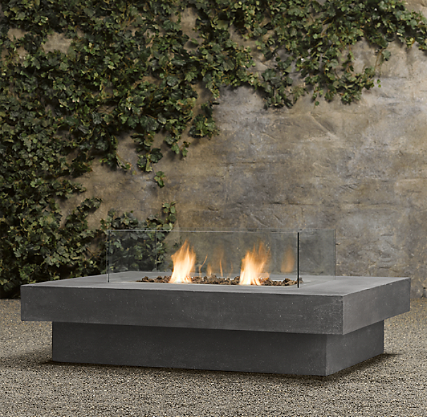 Laguna Concrete Ventless Fire Table - Rectangle