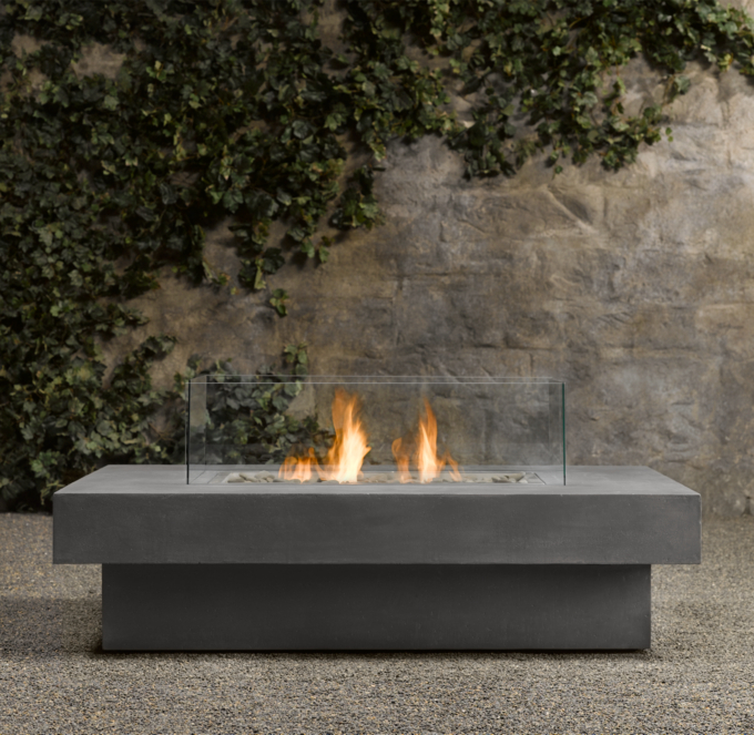 Laguna Concrete Natural Gas Fire Table- Rectangle