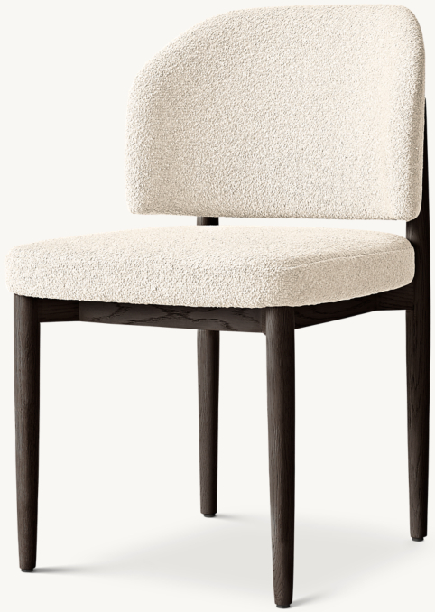 Three Quarter view of Eva Fabric Dining Side Chair 