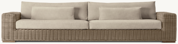 Front view of 102" Majorca Luxe Sofa 