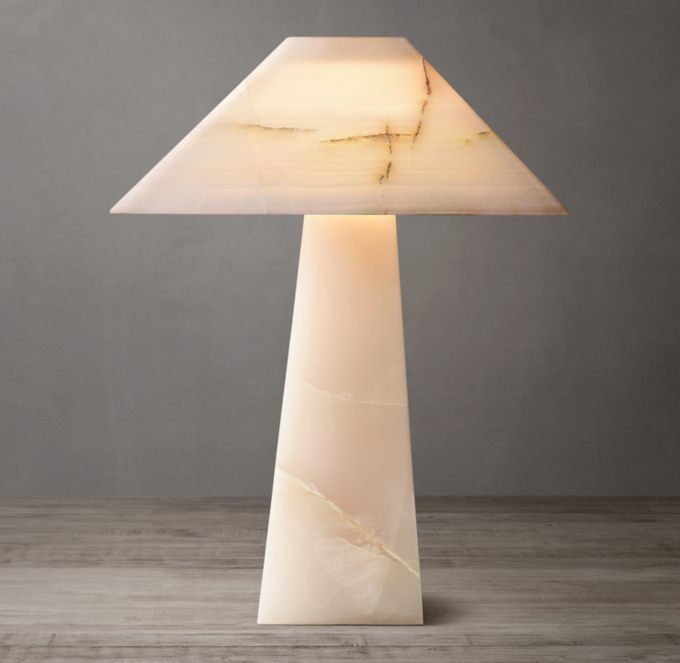 Mycena Obelisk Stone Table Lamp