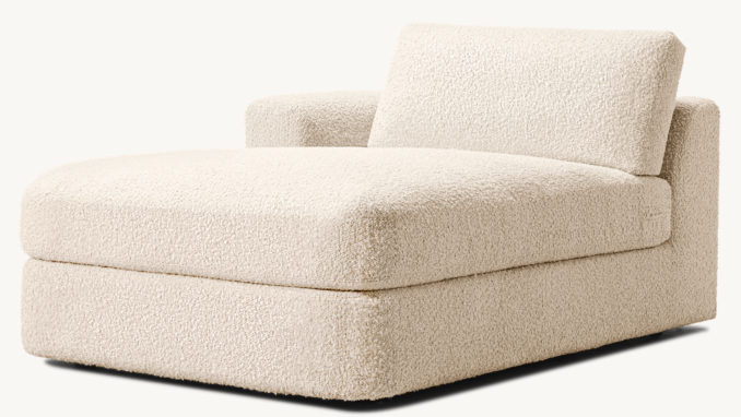 Three Quarter view of Mara Left-Arm Chaise 