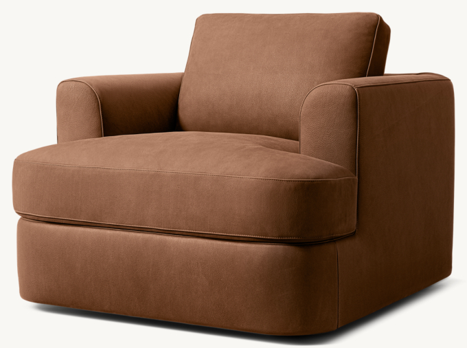 Mara Leather Swivel Chair