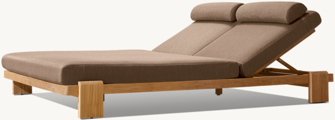 Vigo Teak Double Chaise