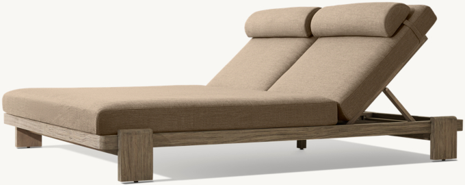 Vigo Teak Double Chaise