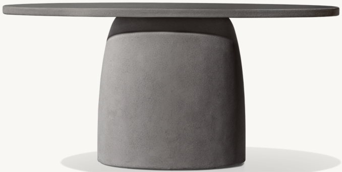 Front view of Terzo Oval Bowl Console Table