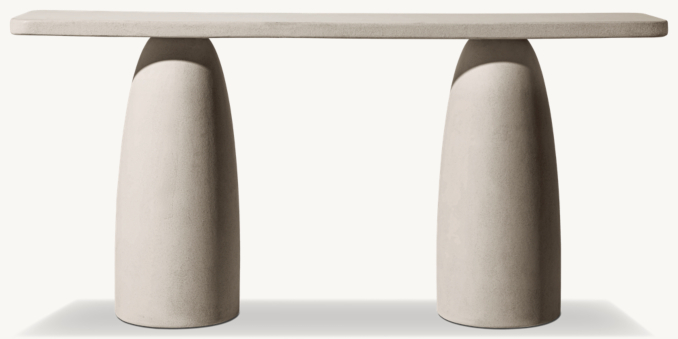 Terzo Rectangular Bowl Console Table