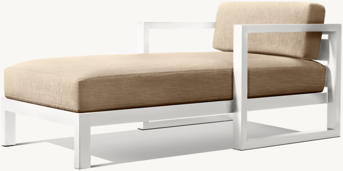 Shown in White. Cushions shown in White Perennials® Textured Linen Weave.