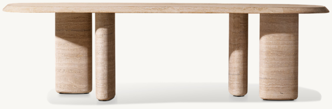 Leon Stone Rectangular Dining Table | RH
