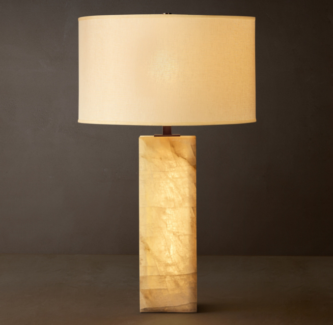 Shown in Bronze with French Drum Linen Shade (sold separately).