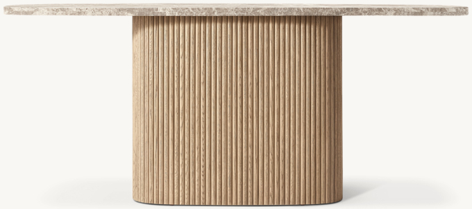 Mulholland Emperador Pedestal Console Table