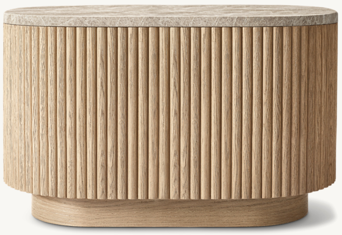 Mulholland Emperador Rectangular Side Table 